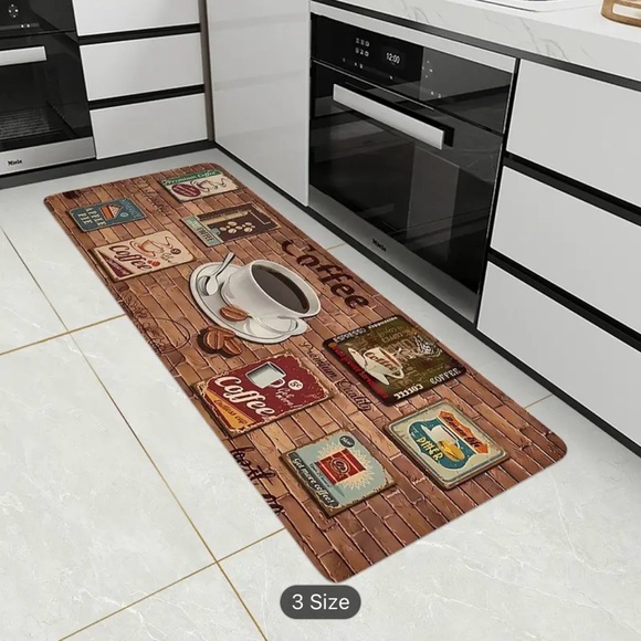 “Coffee” print kitchen rugs.  Set of 3.  Sizes in the pictures. - Picture 3 of 3